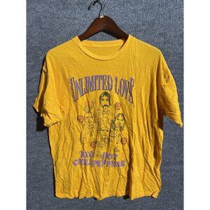Red Hot Chili Peppers Shirt Mens Medium Yellow Unlimited Love Graphic Tee Band